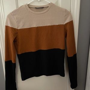 Shein long sleeve crop top